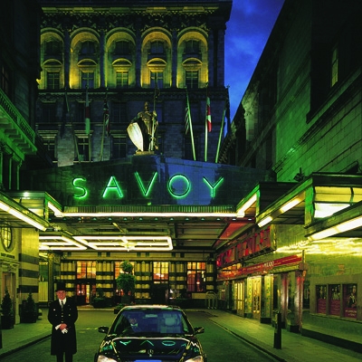 Strand entrance to the Savoy, refurbished by Pierre-Yves Rochon and Reardon Smith