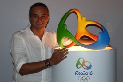 Fred Gelli with the Rio 2016 Olympic identity